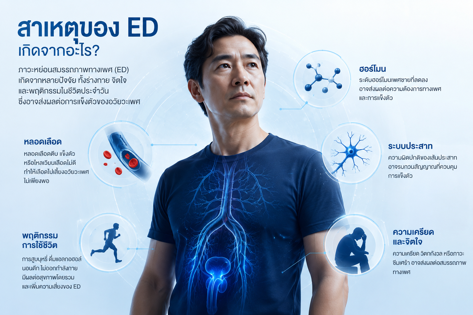 สาเหตุของ ED เกิดจากอะไร? ลีดเดแร์ โปรดักส์ ไทยแลนด์ สาเหตุของ ED เกิดจากอะไร?